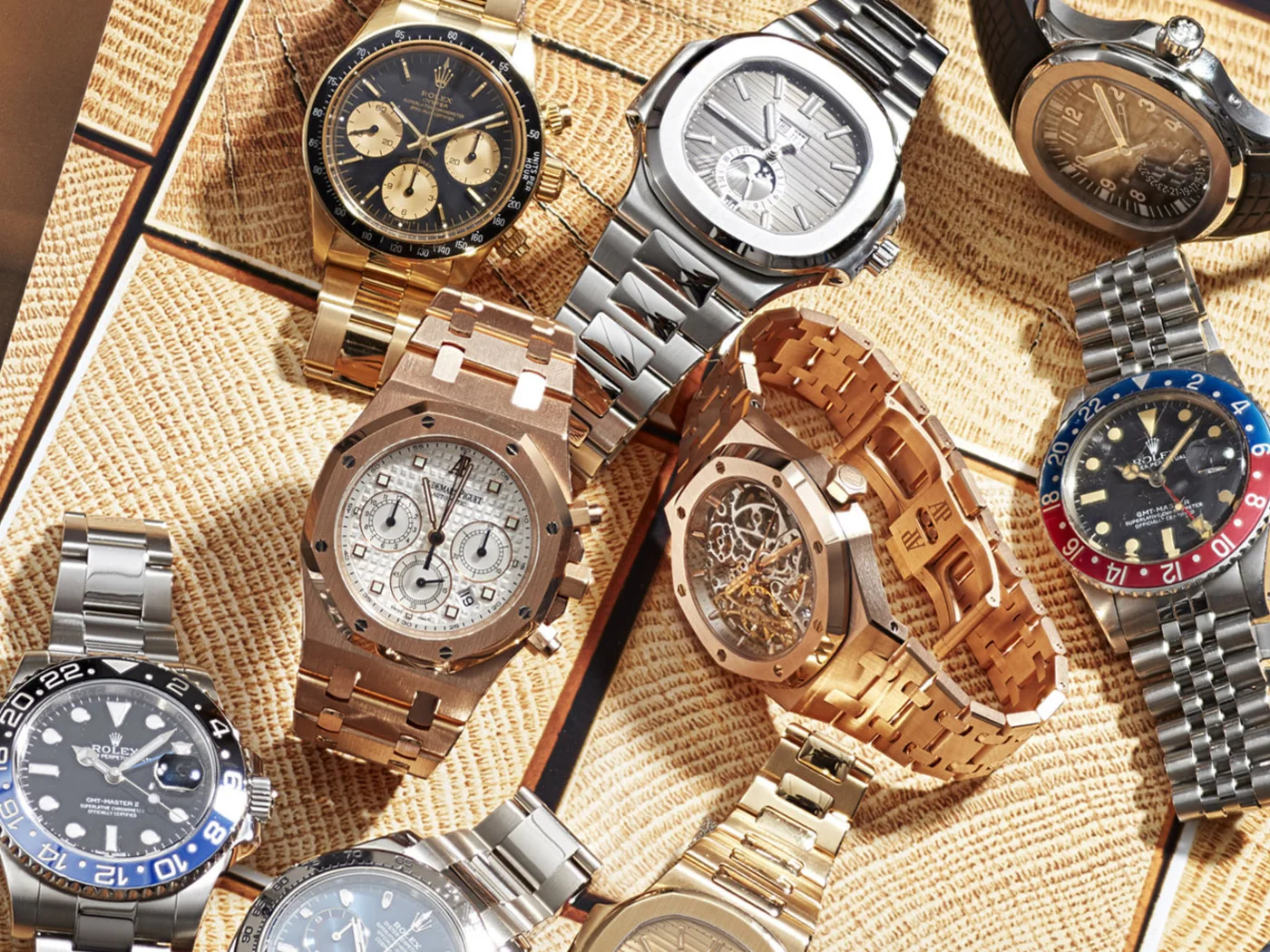 A collection of important Rolex, Patek Philippe, and Audemars Piguet watches